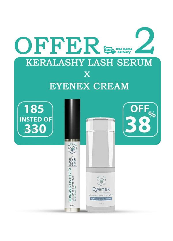 Keralashy lash serum and Eyenex cream