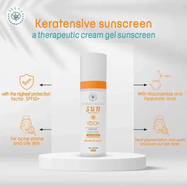 3Keratensive sun screen gel cream (2 Niacinamide+ 1 AlphaArputin) 50 ml - Image 3