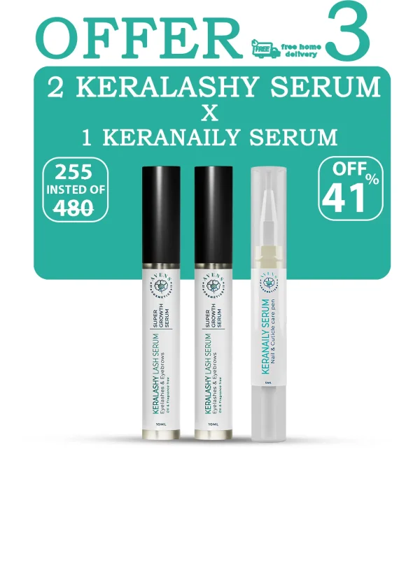 1KERANAILY SERUM + 2 KERALASHYSERUM